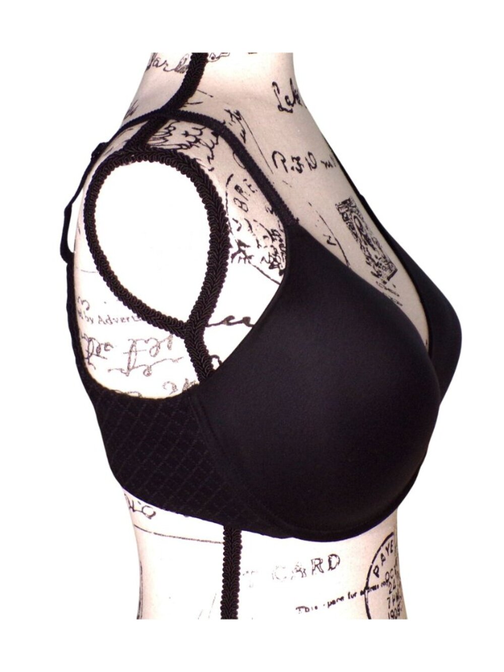 🆕CHANTELLE Norah Chic T-Shirt Underwire Bra 34DDD Black #16M6 - Picture 8 of 10